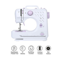 Machine à coudre surjeteuse automatique multifonctionnelle 12 points avec pédale, mini, portable, pour usage domestique