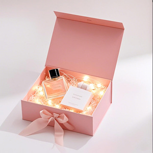Caja de Almacenamiento Extensible de Cartón Corrugado Personalizada de Lujo para Crema Facial, con Laminado Mate en Relieve, Color Rosa Falso, Embalaje Magnético para Pestañas - Product Image 2