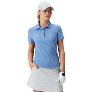 Polo de golf personnalisé OEM pour femme, séchage rapide, respirant, extensible, coupe ajustée, manches courtes, t-shirt de sport pour femme, vente en gros - Product Image 2