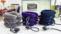 FSPG Nouveaux produits : Collier cervical pneumatique réglable gonflable pour soulager la douleur, dispositif de traction cervicale