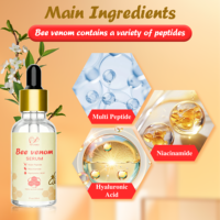 Sérum anti-âge triple action à marque privée avec peptides multiples, acide hyaluronique, hydratant, réparateur de rides et venin d'abeille