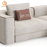 Canapé d'angle modulaire en tissu de lin blanc, personnalisé, vente en gros, meubles d'extérieur, patio, offre spéciale