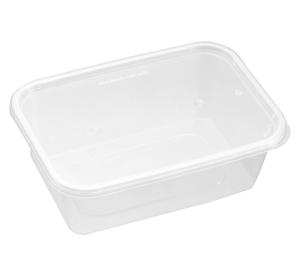 Tiya Rectangulaire Clair En Plastique Dur Conteneur De Stockage Des Aliments 750ML PP Jetable Restaurant Fast Food Conteneurs - Product Image 1
