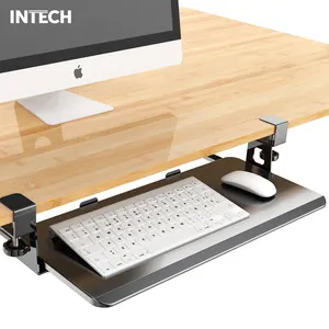 Soporte de muñeca ergonómico para escritorio, plataforma extensora de escritorio, bandeja de teclado para escribir y trabajar con ratón