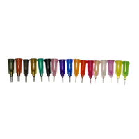 18G vert 1/4 pouces embouts en plastique en acier inoxydable aiguille de distribution embouts émoussés distribution aiguille de colle aiguilles jetables industrielles