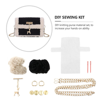 Offre Spéciale 1 ensemble bricolage point de croix sac à main Kits de point d'aiguille, mignon sac à main Kits de point de bandoulière pour débutants faire des enfants et des adultes