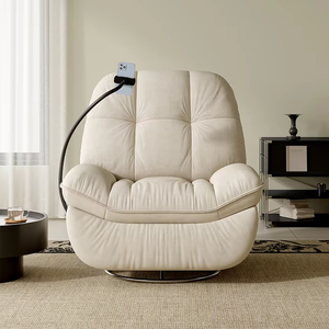 Canapé <span class=keywords><strong>inclinable</strong></span> électrique en tissu, pivotant à 360°, relaxant, pour salon moderne, vente en gros directe usine - Product Image 4