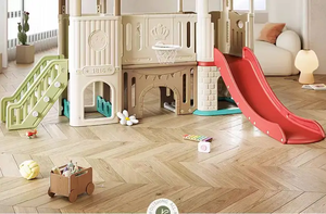 2024 trẻ em trong nhà trượt nhựa sân chơi cho trẻ em đu và trượt - Product Image 4