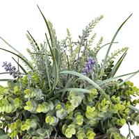 Usine OEM/ODM – Vente en gros de fausses guirlandes de fleurs suspendues, plantes artificielles d'eucalyptus et de lavande pour la décoration murale de jardins et de mariages