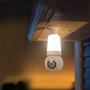 Bombilla LED de 360 grados Cámara de <span class=keywords><strong>TV</strong></span> de <span class=keywords><strong>circuito</strong></span> <span class=keywords><strong>cerrado</strong></span> Cámara inteligente inalámbrica de 4MP Seguridad para el hogar PTZ Bombilla giratoria Wifi Cámara IP - Product Image 2