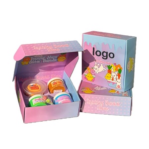 Scatola di vetro pieghevole in cartone ondulato Set di melma di cristallo giocattolo divertente per bambini scatola di imballaggio personalizzata - Product Image 5