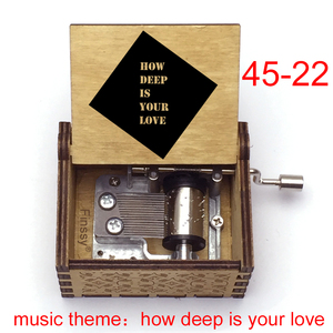 Caja Musical Antigua de Madera con Manivela, Música de 'How Deep Is <span class=keywords><strong>Your</strong></span> <span class=keywords><strong>Love</strong></span>', Regalo de Navidad - Product Image 5