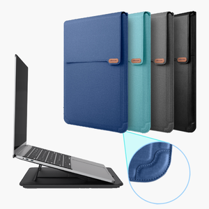 <span class=keywords><strong>Funda</strong></span> para Portátil de 15.6-16 <span class=keywords><strong>Pulgadas</strong></span> con Soporte Integrado, Alfombrilla para Ratón, Material PU, Cierre con Asa, Ligera, Portátil y Protectora - Product Image 1