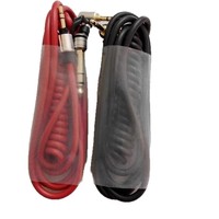 Câble audio stéréo enroulé à angle droit 3,5 mm avec adaptateur 6,35 mm, câble audio rétractable à ressort 3,5 TRS mâle-mâle