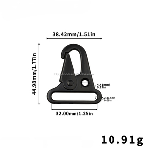 Mosquetón Táctico <span class=keywords><strong>de</strong></span> 32mm, Llavero, Gancho Metálico para Senderismo, Estilo HK, Clip Grande para Paracord, Accesorio para Bolsa - Product Image 6