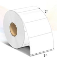 Étiquettes thermiques blanches vierges en gros, 3x2 pouces, autocollantes, rectangulaires, imperméables, en papier, pour codes-barres