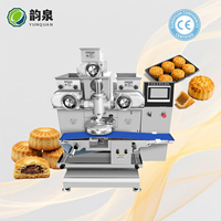 Automatische omhulselmachine voor biscuitproductie, ijs en snoep - 220V, capaciteit 20-120 stuks/min, merk Yunquan, apparatuur voor het omhullen van gebak