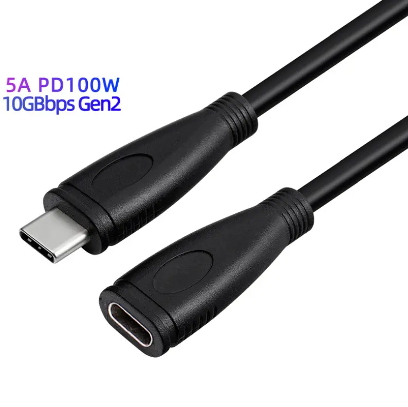 Pogo USB 3.1 type C Charging 100W cable Type-c Usb3.1 Pd Usb3.1 5a 3a Data To Cable Usb 3.1 Type C Gen 2 extension