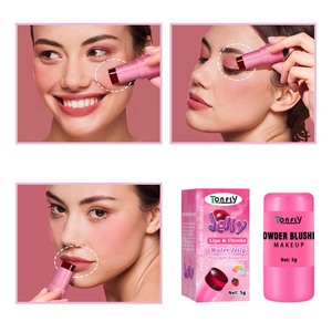Tonfly Fruit Jelly Blush Stick Strawberry Rose Tint Color <span class=keywords><strong>de</strong></span> mejilla Ilumina labios y mejillas Rouge Maquillaje resistente al agua duradero - Product Image 2