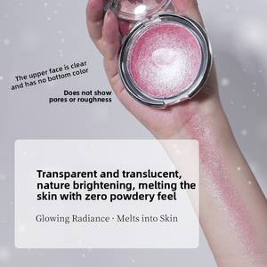 No Logo Cross-Border Délicat Éclaircissant Visage Maquillage Nacré Flash Poudre Pressée Minérale Étanche Surligneur Bronzer - Product Image 3