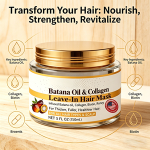 Masque capillaire à l'huile de Batana SLUJ 150 ml, enrichi en <span class=keywords><strong>collagène</strong></span>, anti-casse, hydratation intense, stimulant la croissance des <span class=keywords><strong>cheveux</strong></span>, pour tous types de <span class=keywords><strong>cheveux</strong></span> - Product Image 2