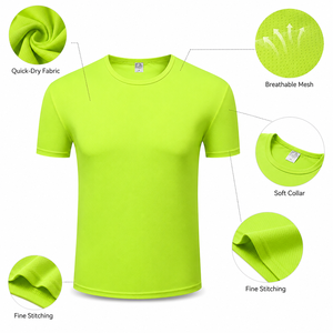 T-Shirt a Collo Tondo 130gsm ad Asciugatura Rapida, Logo Personalizzato, Uniforme Estiva, Abbigliamento Sportivo Promozionale OEM all'Ingrosso - Product Image 2