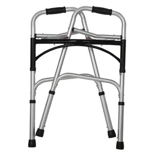 Stainless steel walker with wheel and seat Frame type walker with adjustable height