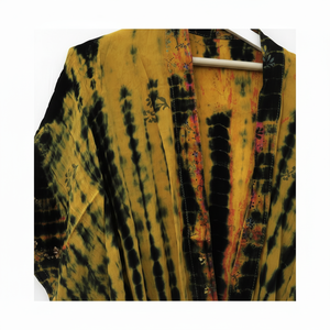 Kimono teñido a mano recién llegado, Kimono morado, Kimono largo, Kimono bohemio, Kimono para mujer - Product Image 1