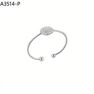 Amy Amy <b>Cuff</b> <b>Bracelet</b> <b>Silver</b> Plated Zircon Stone Women's Classic Jewelry Gift - Product Image 4