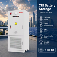 Système de Stockage d'Énergie (BESS) C&I à Refroidissement Liquide LPR-ESA 261 kWh 768 V, PCS 125 kW, Batterie LFP 314 Ah, Armoire de Batterie Modbus TCP Extérieure IP54 IEC 62619