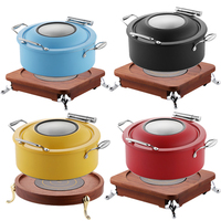Chauffe-Plats Électrique Hydraulique en Acier Inoxydable, Ensemble de 4 Pièces pour Buffet