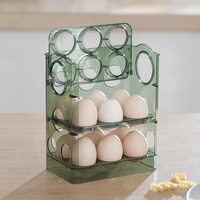 Boîte de rangement pour œufs en plastique pour porte latérale de réfrigérateur, support de rangement spécifique pour œufs en PET à durée de conservation prolongée pour cuisine