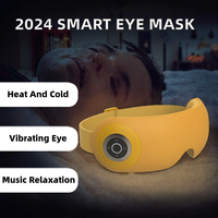 Masque de massage oculaire vibrant 4D intelligent électrique portable sans fil OEM avec télécommande sans fil et fonction chauffante pour le soulagement et les soins oculaires