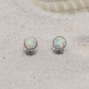 Pendientes Redondos con Ópalo, Estilo Bohemio, Joyería de Ópalo, Artículo Popular en <span class=keywords><strong>TikTok</strong></span> |   Ropa de Uso Diario para Mujer - Product Image 4