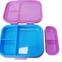Japanische Bento-Box im Tiffin-Stil aus ABS-PP-Kunststoff für Kinder, Schulessenbox mit 3+ Fächern, auslaufsicher, BPA-frei, lebensmittelecht