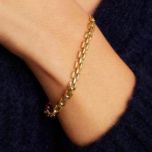 Fabricants de bijoux personnalisés LUCKYJIU, chaîne de <span class=keywords><strong>montre</strong></span> en acier inoxydable plaqué or 18 carats, résistante à l'eau et à la ternissure, vente en gros - Product Image 2