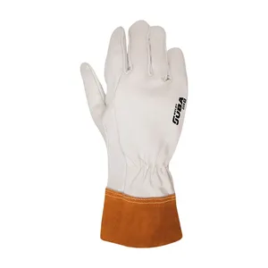 Guanto da saldatura Juba 208 7 S, bianco/arancione - Product Image 1