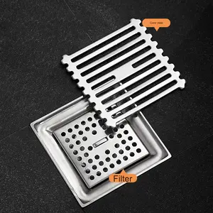 YOTO Drain de sol en acier inoxydable face arrière bambou Anti-odeur Anti-colmatage lévitation magnétique pour accessoires de salle de bain à domicile - Product Image 4