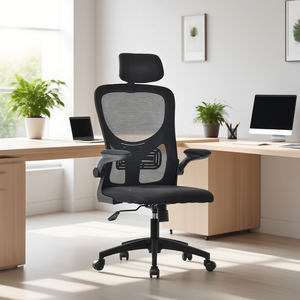 Moderner Ergonomischer Schwenkbarer CEO-Bürostuhl mit Massagefunktion, Weicher Netzrückenlehne, Armlehnen, Braun, für Führungskräfte - Product Image 6