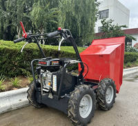 Mini brouette à benne basculante à essence, charge utile maximale de 250 kg, benne basculante agricole manuelle à haute efficacité