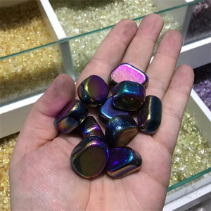 <span class=keywords><strong>Cristalli</strong></span> Naturali a Cubo All'Ingrosso 20-30mm, <span class=keywords><strong>Ematite</strong></span> Aura Arcobaleno al Titanio, Pietre Burattate per Regalo - Product Image 3