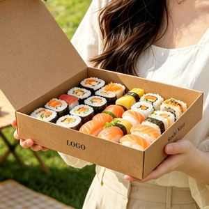 Factory Supplier's <b>Biodegradable</b> Personalized Sushi Bento Box Takeout Sushi Roll Box with Compartments Insert - Product Image 5