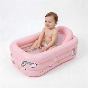 Bañera Inflable Portátil para Bebés, Antideslizante, para Viajes, para Bebés de 3 a 18 Meses, Compatible con Fregaderos y Bañeras para Adultos - Product Image 1
