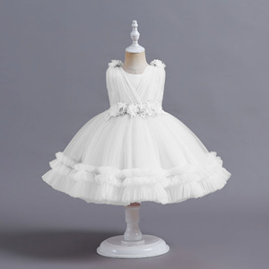 Nouvelle arrivée HP, robe de baptême en tulle bouffante pour bébé fille, robe de princesse pour fête, 0-3 mois - Product Image 2