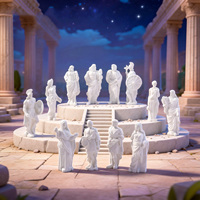 Patung Resin Miniatur Dewa Yunani Olympus Roman12 Putih, Figurine Lanskap Mikro, Dekorasi Taman Peri, Ornamen Kerajinan Meja