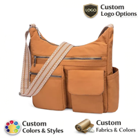 Sac bandoulière de voyage léger en nylon, sac à bandoulière spacieux pour homme et femme, directement de l'usine