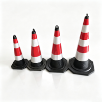 Cône de signalisation routière en PVC personnalisé, robuste, pour la construction routière, le stationnement et la sécurité des voies, avec base lestée, 60/70/80/90 cm