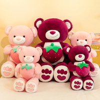 NOUVEAU Jouet en peluche animal personnalisé de haute qualité, rembourré - Ours en fourrure géant fraise super grand format pour oreiller décoratif pour filles