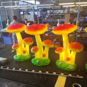 Luz LED 3D con forma de hongo personalizada IP65 para festivales al aire libre, diseño de resina de PVC y fibra de vidrio para iluminación de jardín en Navidad y Diwali. - Product Image 1