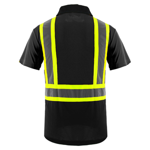 Polo de sécurité haute visibilité réfléchissant <span class=keywords><strong>pour</strong></span> hommes en cinq couleurs vives, vêtements de travail respirants <span class=keywords><strong>pour</strong></span> la construction et la circulation - Product Image 6